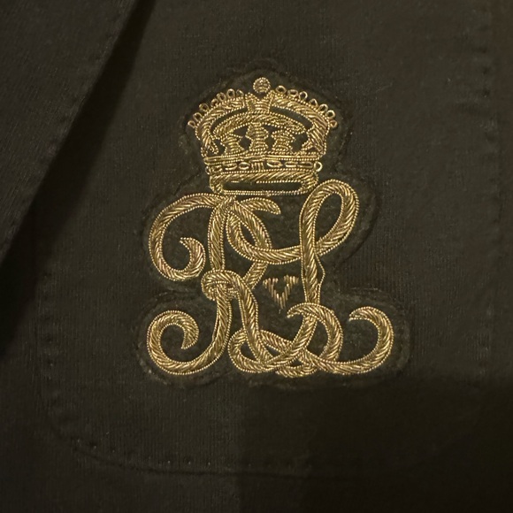 Ralph Lauren Navy Blazer with Embroidered Crest - Size 12 - Picture 4 of 7